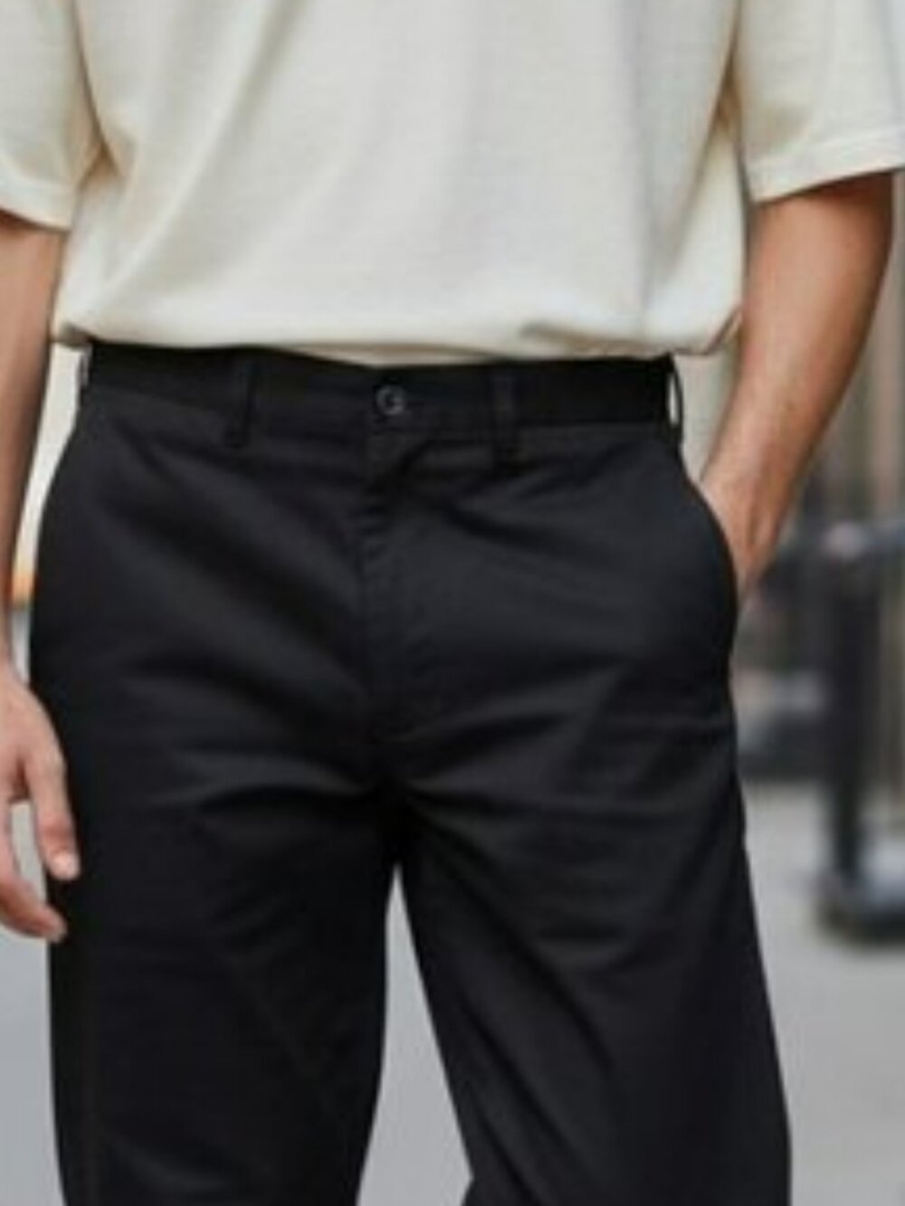 Vintage 1999 Cherokee Men's Black Flat Front Cotton Pants 33 x 32 | True 90s
